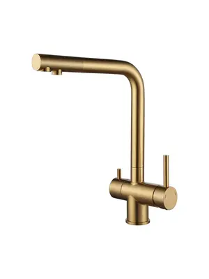 Смеситель для кухни Paulmark Skalen Sk213020-BG брашированное золото