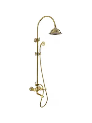 Душевая стойка со смесителем Gerhans K20G K19020G золото