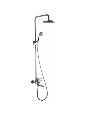 Душевая стойка со смесителем и тропическим душем Ledeme R L2402 хром