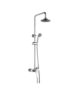 Душевая стойка со смесителем и тропическим душем Ledeme R L2409 хром