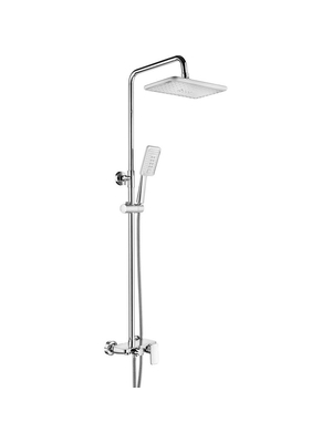 Душевая стойка со смесителем и тропическим душем Ledeme R L2421 хром