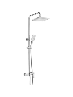 Душевая стойка со смесителем Ledeme L2421W белый/хром