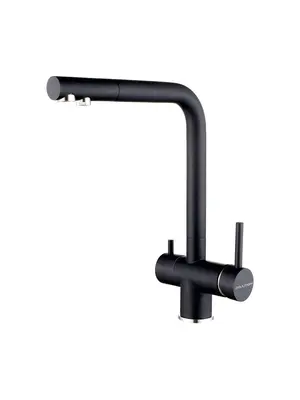 Смеситель для кухни Paulmark Skalen Sk213020-418 черный металлик
