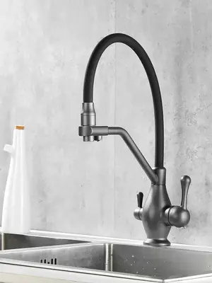 Смеситель для кухни с гибким изливом и фильтром Rose R858Y