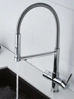 Смеситель для кухни с гибким изливом и фильтром Rose R758