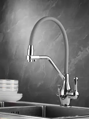 Смеситель для кухни с гибким изливом и фильтром Rose R858