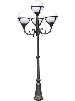 Садово-парковый светильник Arte Lamp Monaco A1497PA-4BK