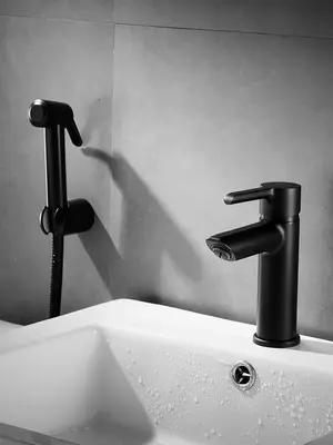 Смеситель для раковины в ванну с гигиеническим душем Shevanik S6071H