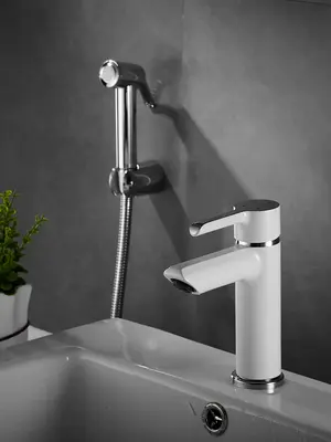 Смеситель для раковины в ванну с гигиеническим душем Shevanik S6071F