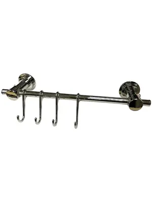 Держатель с 4-мя крючками Gerhans K24405 на присосках хром