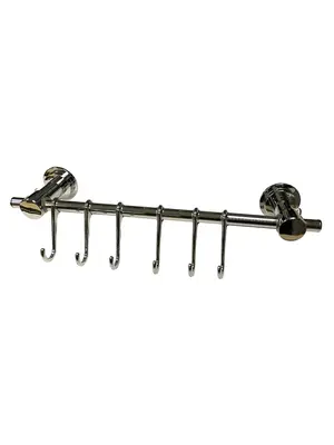 Держатель с 6-ю крючками Gerhans K24605 на присосках хром