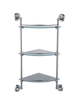 Полка стеклянная Ledeme L3507-3 хром