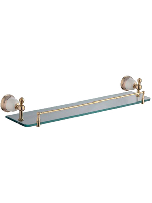 Полка стеклянная Ledeme L3607G золотой