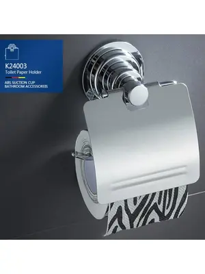 Бумагодержатель c крышкой Gerhans K24003 на присосках хром