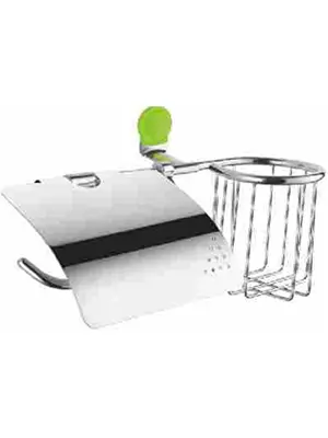 Бумогадержатель с держателем освежителя воздуха Ledeme L30103P-1 зеленый