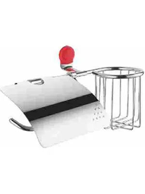 Бумогадержатель с держателем освежителя воздуха Ledeme L30103R-1 красный