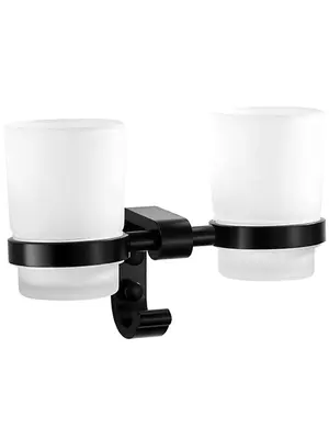 2 стакана с держателем Ledeme L5508 черный