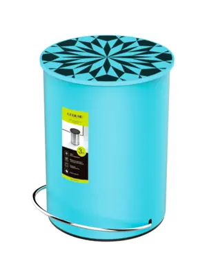 Ведро для мусора Ledeme L704-6 напольное голубой