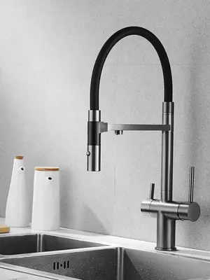 Смеситель для кухни с гибким изливом и фильтром Rose R958T