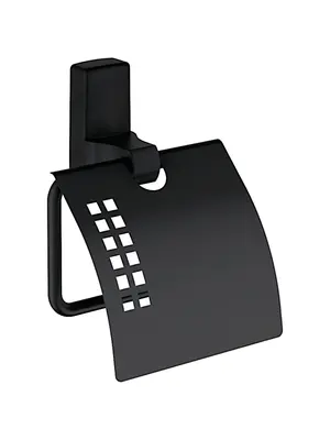Держатель туалетной бумаги с крышкой Ledeme R L30303B черный