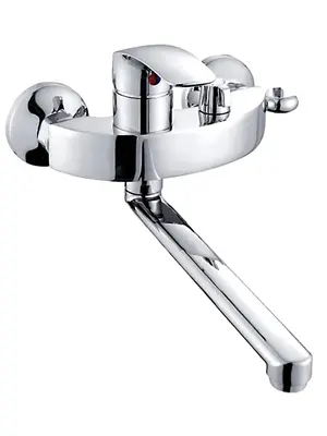 Смеситель для ванны с коротким изливом и душем Shevanik S5502