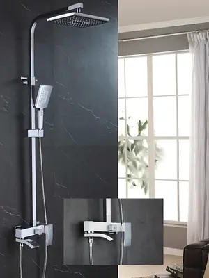 Душевая система с тропическим душем и смесителем Rose R1556F