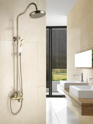 Душевая система с тропическим душем и смесителем Rose R0136Q