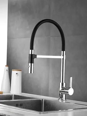 Смеситель для кухни с гибким изливом и душем Rose R133