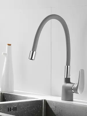 Смеситель для кухни с гибким изливом шлангом Shevanik S443-9