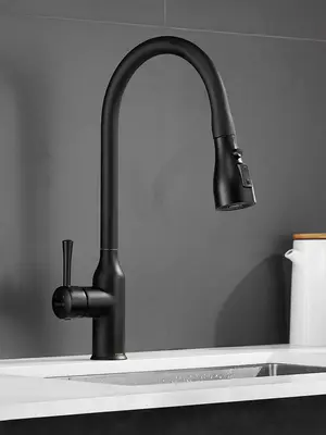 Однорычажный смеситель для кухни с выдвижной лейкой Shevanik S163H