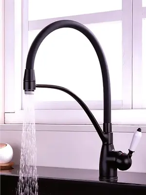 Смеситель для кухни с гибким изливом и душем Rose R153H