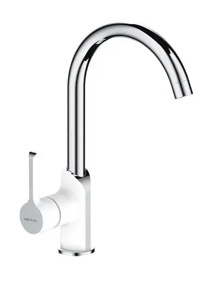 Высокий однорычажный смеситель для кухни на мойку Shevanik S6053F