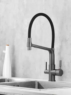 Смеситель для кухни с гибким изливом и фильтром Rose R658Y