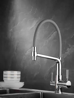 Смеситель для кухни с гибким изливом и фильтром Rose R658