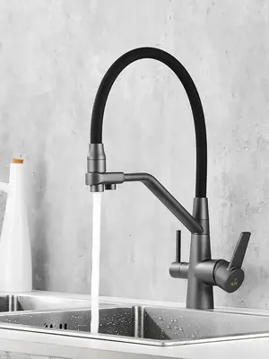 Смеситель для кухни с гибким изливом и фильтром Rose R558Y