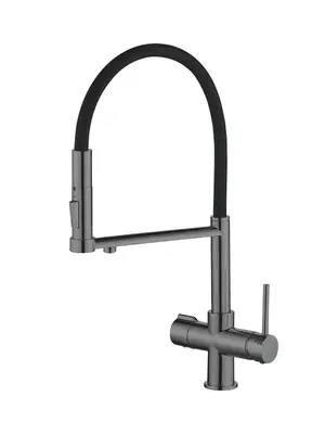 Смеситель для кухни с гибким изливом и фильтром Rose R758Y