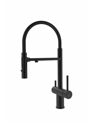 Смеситель для кухни Rose R958H антрацит с гибким изливом magneto