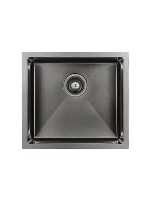 Мойка из нержавейки Paulmark Gerberg 48 Uni PM254844-GM 48 х 44 см вороненая сталь