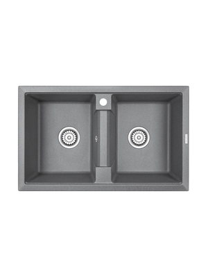 Мойка из камня Paulmark Tandem 80/2 PM238150-DG 81 х 50 см кварц графит