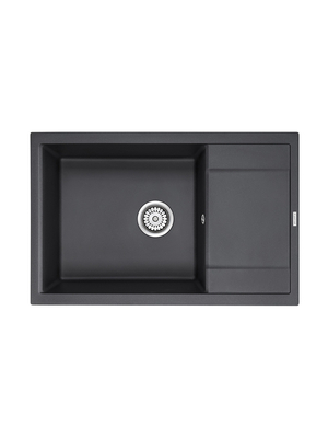 Мойка из камня Paulmark Flugen 60 PM317850-BL 78 х 50 см кварц черный