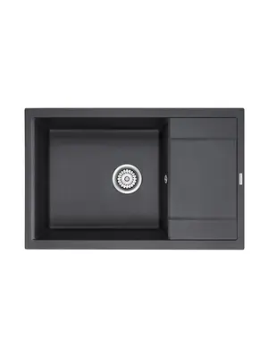 Мойка из камня Paulmark Flugen 60 PM317850-BL 78 х 50 см кварц черный