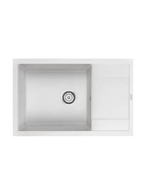 Мойка из камня Paulmark Flugen 60 PM317850-WH 78 х 50 см кварц белый