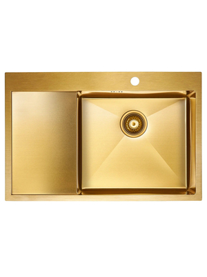 Мойка из нержавейки Paulmark Kroner 78F PM217851-BGR брашированное золото 78 х 51 см