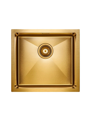 Мойка из нержавейки Paulmark Aller 48 Uni PM804844-BG брашированное золото 48 х 44 см