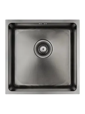 Мойка из нержавейки Paulmark Lassan PM304444-GM вороненая сталь 44 х 44 см