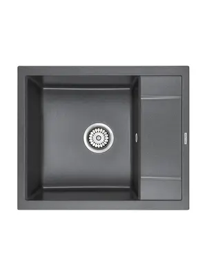 Мойка из камня Paulmark Flugen 50-600 PM216050-DG графитовый кварц 60 х 50 см