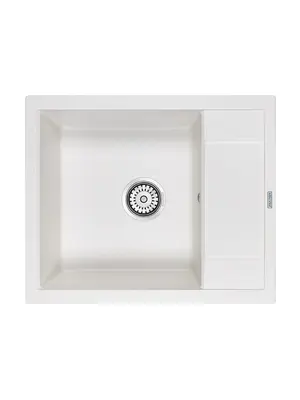 Мойка из камня Paulmark Flugen 50-600 PM216050-WH белый кварц 60 х 50 см