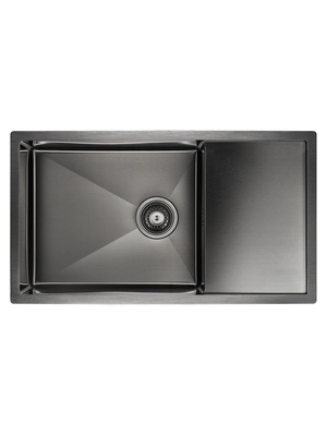 Мойка из нержавейки Paulmark Gerberg 78F Uni PM217844-GM вороненая сталь 78 х 44 см