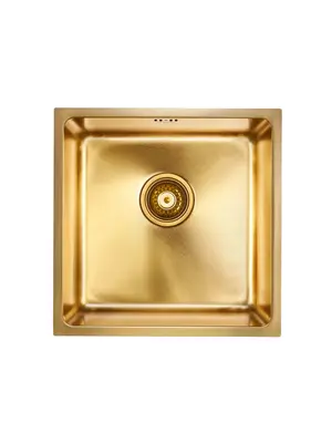 Мойка из нержавейки Paulmark Lassan PM304444-BG брашированное золото 44 х 44 см