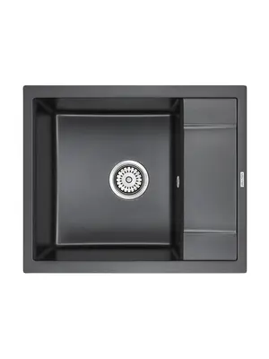Мойка из камня Paulmark Flugen 50-600 PM216050-BL черный кварц 60 х 50 см